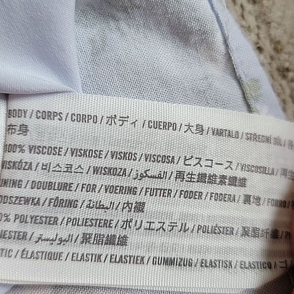 Hollister Light Blue Floral Smocked Woven Short Dress - Size Small - Picture 14 of 14